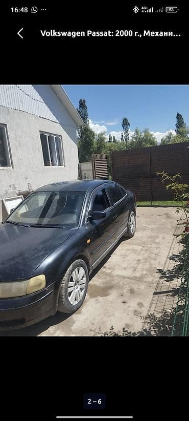 авто без прав: Volkswagen Passat: 2000 г., Механика, Бензин, Седан — 1