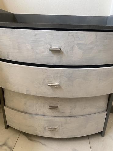 Кийим үчүн комоддор: Кийим үчүн комод, Күзгүсүз, ЛДСП, түсү - Боз — 3