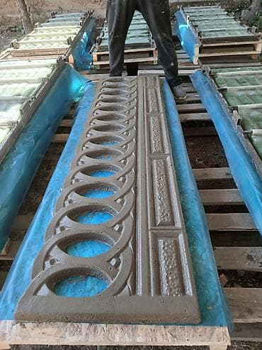 перила из стекла: Железобетонная заборная плита, Длина: Другая длина, Высота: Другая высота, Толщина: Другая толщина — 5