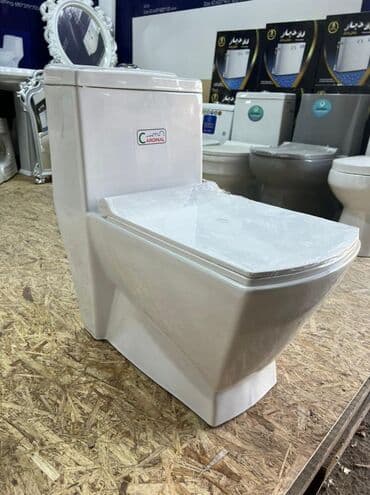 продаю бу унитаз: Унитаз Полго орнотуу, Жаңы, Материалы: Керамика — 6