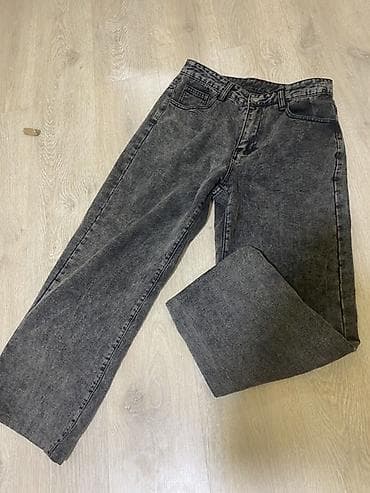 mango 37: Джинсы прямого кроя, деним с эффектом варки (acid wash), цвет — 4
