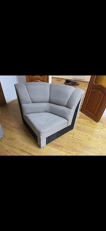 бу кухонные уголки: Комплект мягкой мебели, Б/у, Самовывоз, цвет - Серый — 5