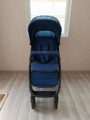 огненный шар: Прогулочная коляска Chicco, синий цвет. Итальянский бренд Основные — 6