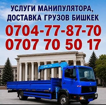 Услуги манипулятора, доставка грузов по Бишкеку. - Бортовой грузовик