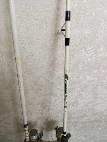 бу идиштер: Удочки .
все рабочее,но нет самых верхов.
каждая по 350 сом — 2