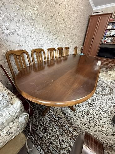 Столы для зала: Стол для зала, Б/у, Не раскладной, Овальная — 5