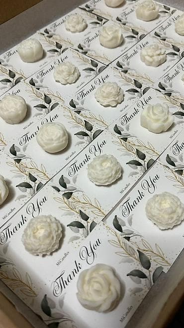 Ароматические свечи ручной работы - Формы: цветы (пионы, розы