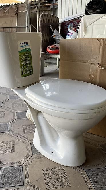 Унитаз Полго орнотуу, Колдонулган, Материалы: Фарфор
