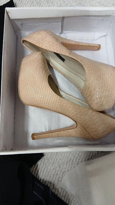 Туфли-лодочки на высоком каблуке,38 размер - Цвет: нюд/бежевый -