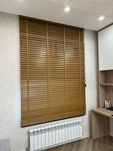 Деревянные горизонтальные жалюзи для окна. - Материал: натуральное