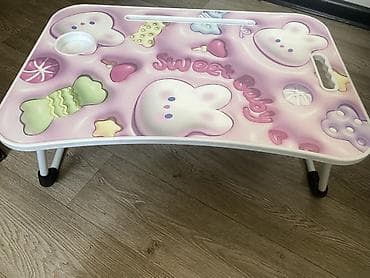 small table: Складной столик-лаптоп для кровати/дивана с детским дизайном Sweet — 2
