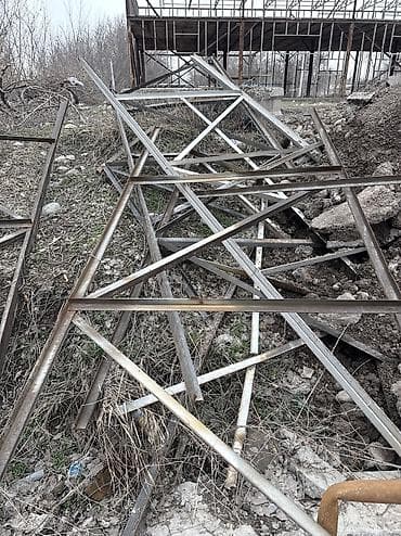 кресло уголок: Металлическая ферма, Форма: Треугольник, Б/у, Резка — 6