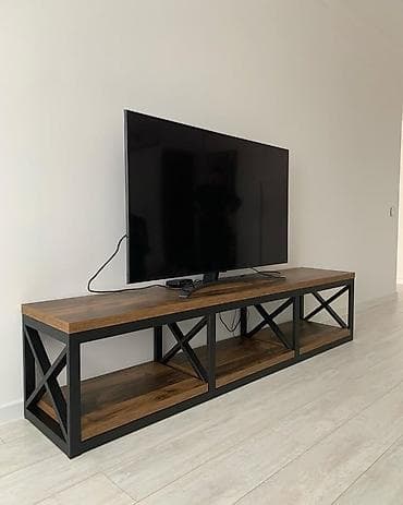 Тумбы и подставки: Тумба и подставка для телевизора, Подвесная, Дерево, цвет - Черный — 1
