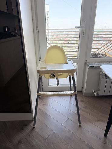 Стульчик для кормления, Б/у, Ikea, Пластик, Трансформер, цвет - Бежевый, Самовывоз