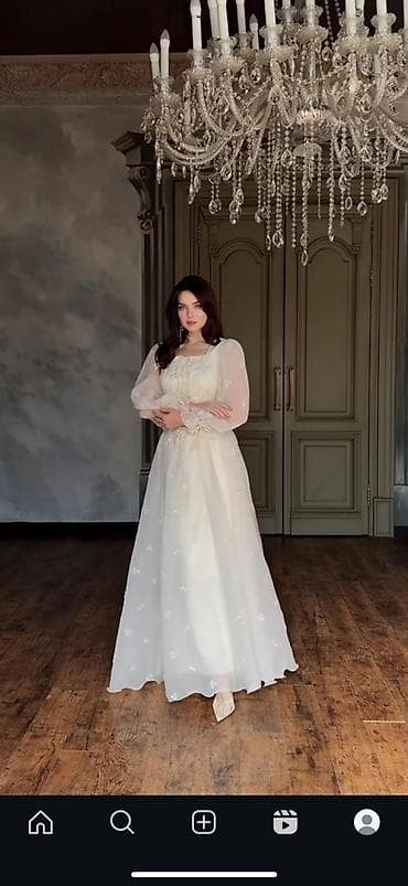 вечернее белое платье: Платья La Parte — утончённая белая романтика - Элегантные длинные — 4