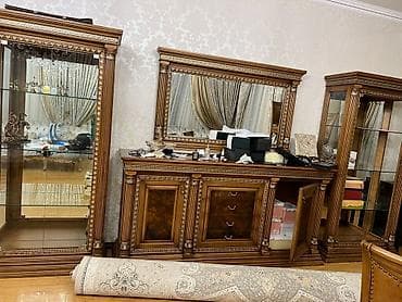 стекло для стол: Гарнитур для зала, Дерево, цвет - Коричневый — 1