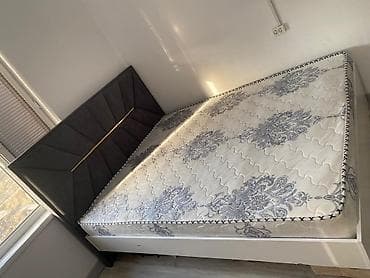 Терезелер жана комплектөөчүлөр: Эки кишилик керебет, Матрасы бар, узуну - 200 см — 2
