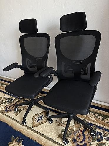 Офис эмереги: Офис креслолор, Дөңгөлөктүү, түсү - Кара — 1