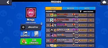 pubg account: Премиум‑аккаунт Brawl Stars - Ник: Ninja - Трофеи: 113 500 - — 4