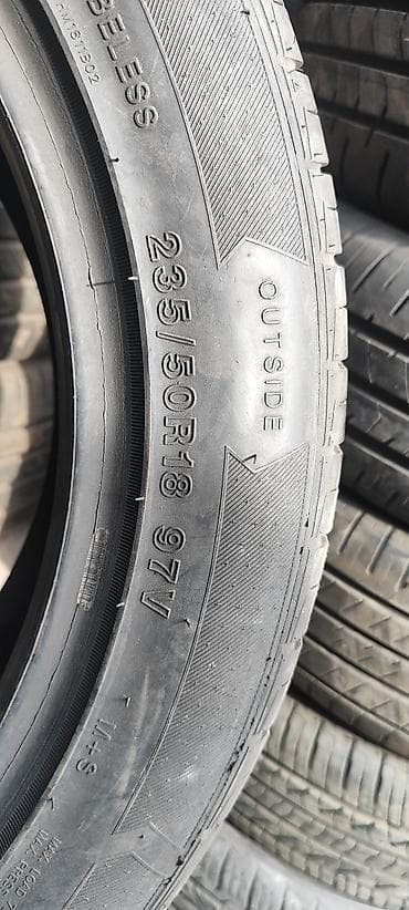 шины и диски бу: Шины 235 / 50 / R 18, Лето, Б/у, Пара, Легковые, Китай — 6