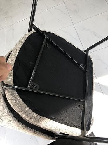 Үй жана бакча: Кафе, ресторандар үчүн отургуч, Жаңы, Темир, түсү - Боз — 5