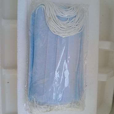 дордой одежды: Медицинские одноразовые маски, голубые, в заводской упаковке. - — 1