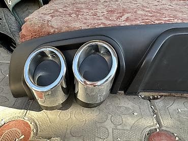 насадка для глушителя: Юбка заднего бампера цвет - Черный — 2