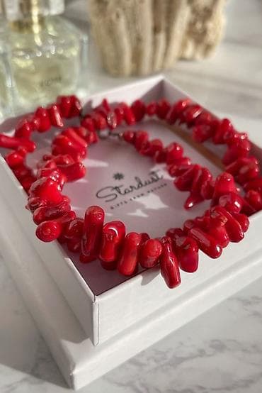 Украшения из красного коралла - Колье из крупных коралловых веточек