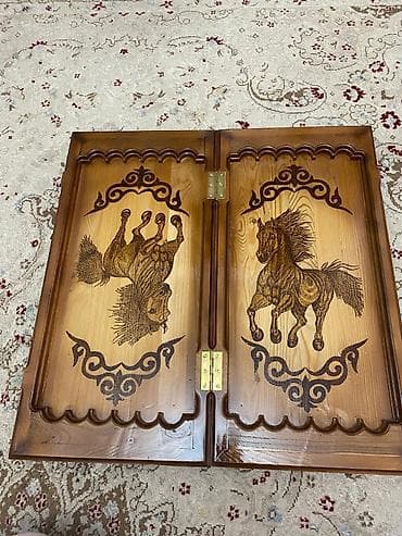 шахматный набор: Шахматы, нарды, кара жыгач жаны, колго жасалган, шикарный для — 9