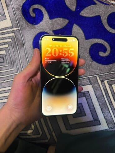 IPhone 14 Pro, Новый, 256 ГБ, Серебристый, Зарядное устройство, Защитное стекло, Чехол, 87 %