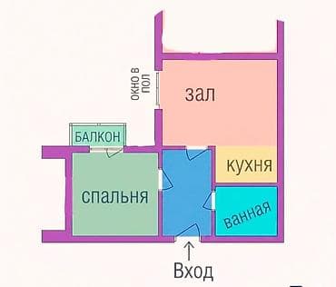 Недвижимость: 2 комнаты, 54 м², Элитка, 10 этаж, ПСО (под самоотделку) — 5