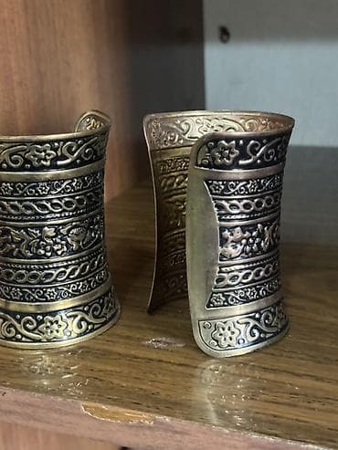 Жасалгаларга арналган топтомдор: Антикварные восточные браслеты (набор) - Материал: металл с тёмным — 3