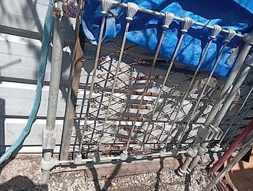 б у двухъярусные кровати детские: Металлическая кровать с пружинным основанием (ретро/винтаж) - Каркас — 3