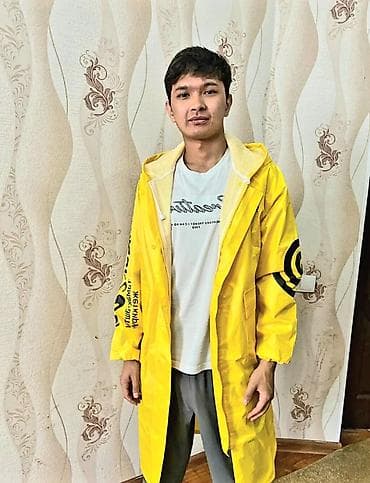 Дождевик, Плащ, Made in KG, цвет - Желтый, XL