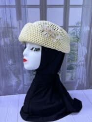 химар платок: Платок, Осень-весна, С узорами, С бисером, Вязаная модель — 21