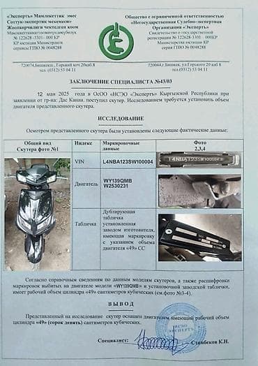 Скутеры: Скутер WANGYA, черный - Тип: бензиновый скутер с вариатором (CVT) - — 5
