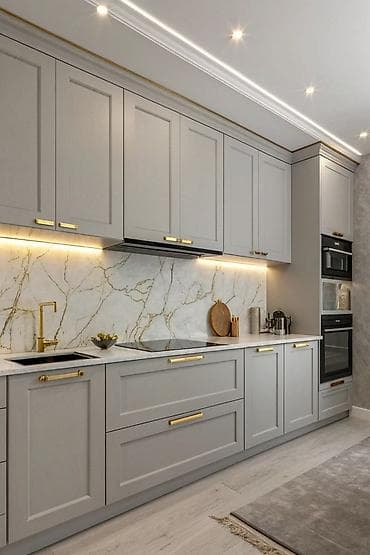 расположение кухонной мебели на кухне: Кухонные гарнитуры на заказ - Современные линейные и Г‑образные — 1