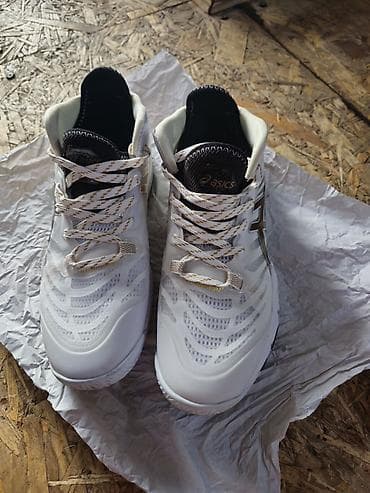 тактические ботинки: Кроссовки Asics (высокие) - Цвет: белый с золотистыми акцентами — 2