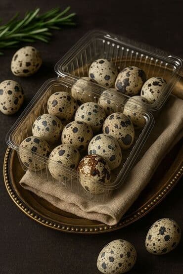 инкубатор для рыбы: Перепелиные яйца - Натуральные, пятнистые яйца мелкого размера. - — 2