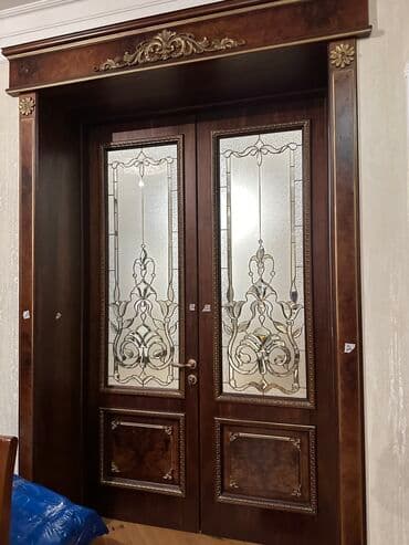 бу эшиктер ош: Ички эшик айнек менен, 2310 * x 740 см, Колдонулган — 5