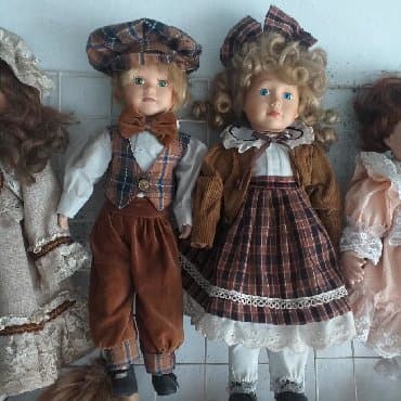 продажа статуэток: Сладкая парачка фарфоровые куклы — 5