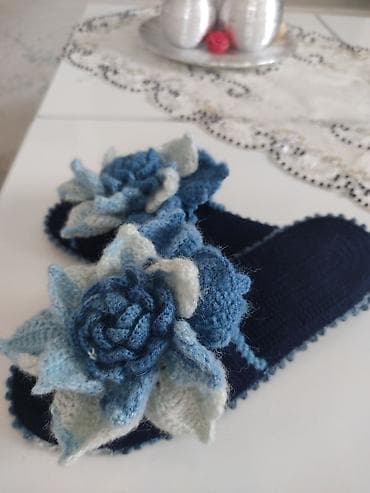 pull bear: Домашние тапочки, 37.5, Новый, цвет - Синий, Самовывоз — 2