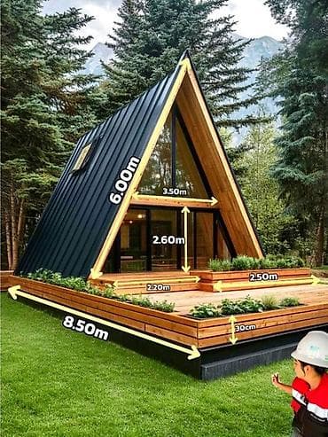 кызыл кия участка: Модульные деревянные дома и A‑frame (А‑образные) домики под ключ — 3