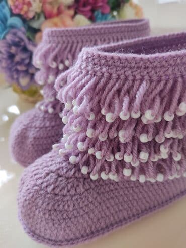 домашняя обувь: Детские домашние сапожки, размер любой — 8