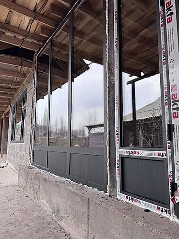 стеклянные межкомнатные перегородки: Алюминиевые окна и раздвижные системы - Профиль: темно‑серый алюминий — 4