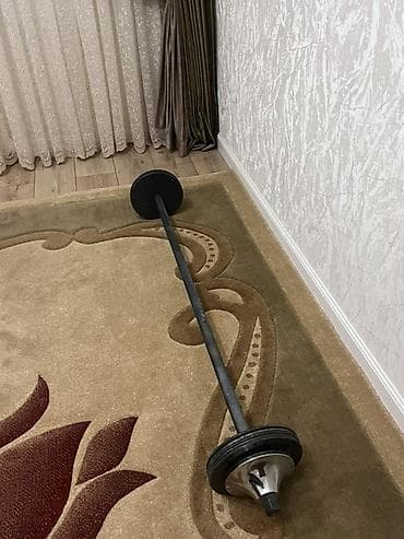 гриф для гантели barbell: Гриф с блинами для штанги - Прямой стальной гриф (примерно 180–200 — 1