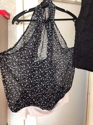 прозрачное женское нижнее белье: Блузка, Шифон, Гүлдөрү бар, Тунук модель — 1