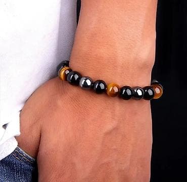 ark drops: Браслет тигровый🐯⚫📿 глаз. Натуральный камень! Гематит. Обсидиан! для — 3