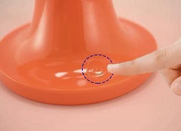 синий лампа: Настольная лампа «грибок» в ярко-оранжевом цвете - Дизайн: округлый — 4