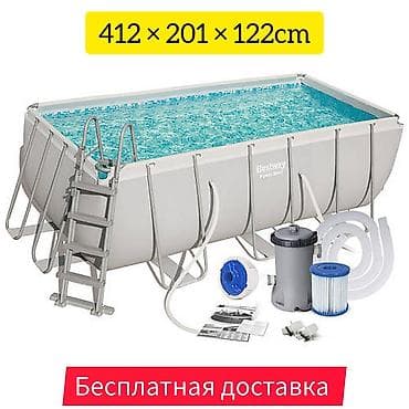 Каркасный бассейн Bestway прямоугольный. Бесплатная доставка